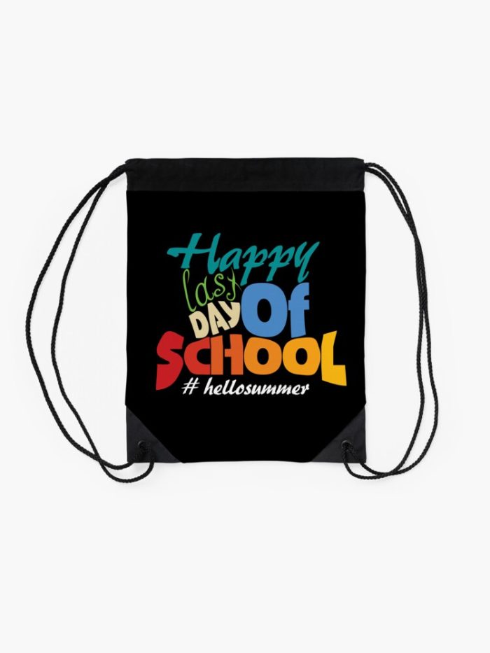 Happy Last Day Of School Hello Summer Drawstring Bag DSB383 2