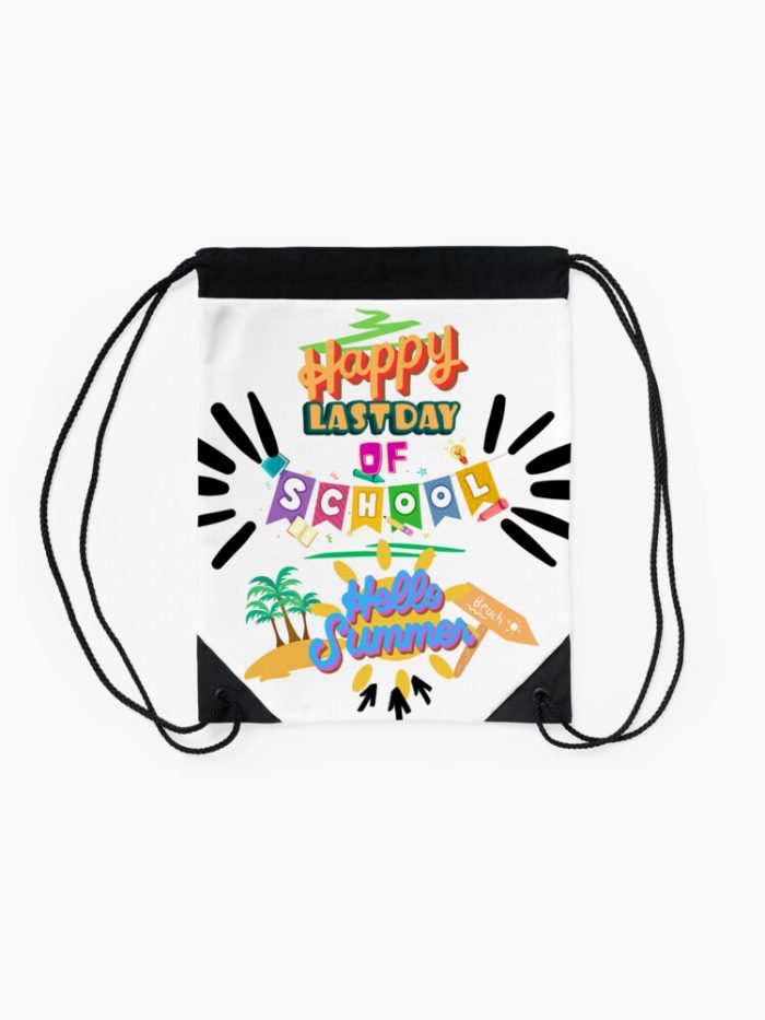 Happy Last Day Of School Hello Summer Drawstring Bag DSB456 2