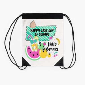 Happy Last Day Of School Hello Summer Drawstring Bag DSB883 2