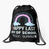 Happy Last Day Of School Hello Summer Graduation Day Students And Teachers Drawstring Bag DSB725