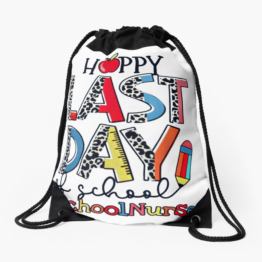 Happy Last Day Of School Hello Summer Graduation Day Students And Teachers Drawstring Bag DSB896
