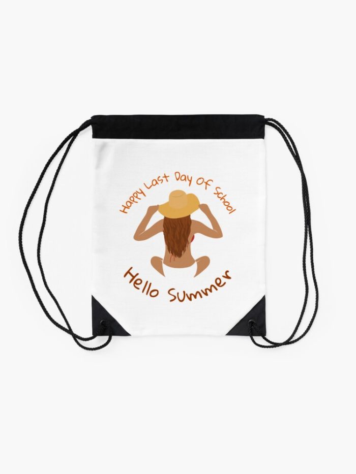 Happy Last Day Of School Hello Summer Students And Teachers Drawstring Bag DSB1228 2