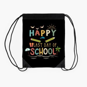 Happy Last Day Of School Hello Summer Students And Teachers Drawstring Bag DSB1285 2