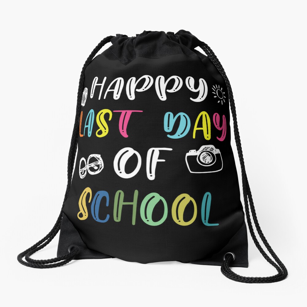 Happy Last Day Of School Hello Summer Students And Teachers Drawstring Bag DSB1372