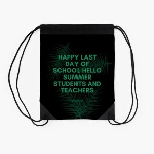 Happy Last Day Of School Hello Summer Students And Teachers Drawstring Bag DSB1418 2
