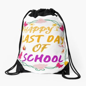 Happy Last Day Of School Hello Summer Students And Teachers Drawstring Bag DSB1426