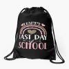 Happy Last Day Of School Hello Summer Students And Teachers Rainbow Drawstring Bag DSB1340
