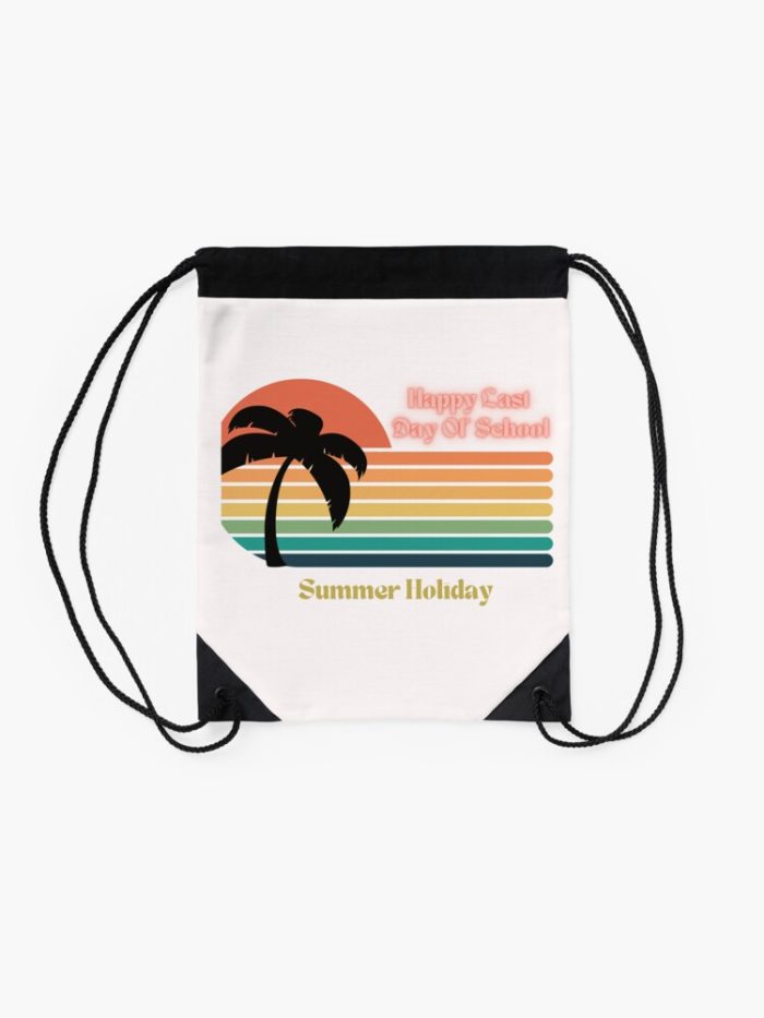 Happy Last Day Of School Hello Summer Teacher Student Drawstring Bag DSB1424 2