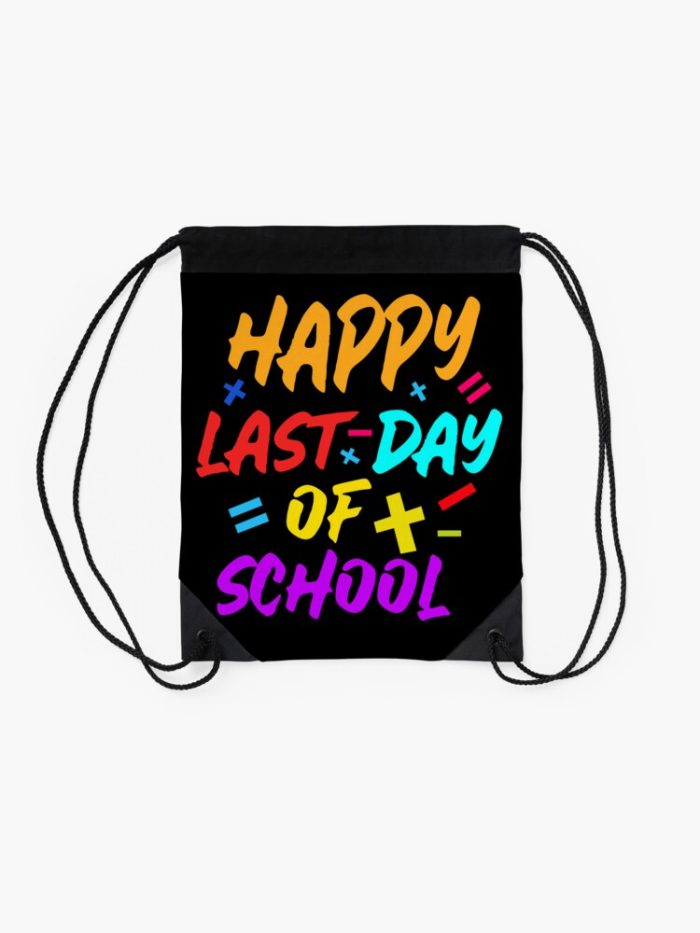 Happy Last Day Of School No More Book No More School Drawstring Bag DSB338 2