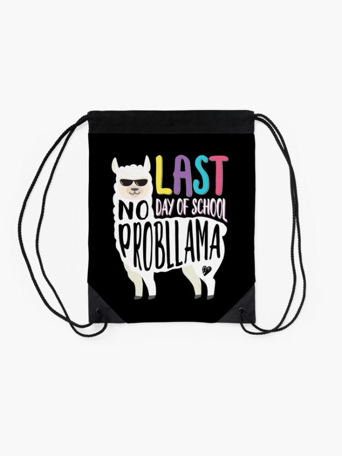 Happy Last Day Of School No Probllama Llama Teacher Drawstring Bag DSB1441 2