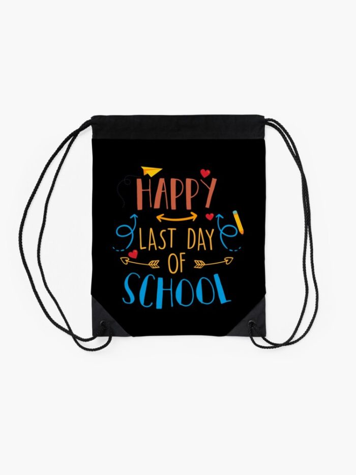 Happy Last Day Of School Student And Teacher Life Drawstring Bag DSB316 2