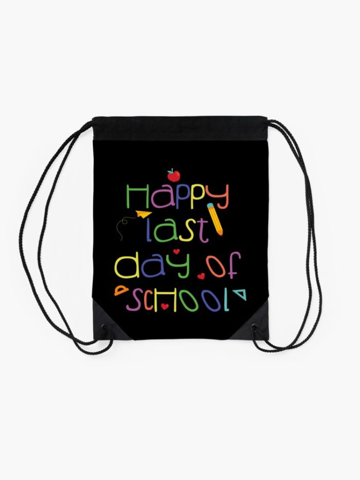 Happy Last Day Of School Student And Teacher Life Drawstring Bag DSB340 2