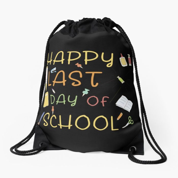Happy Last Day Of School Summer Break Drawstring Bag DSB1242