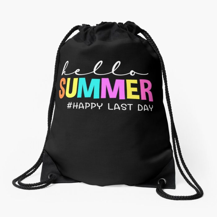 Happy Last Day Of School Teacher Graduation Last Day Drawstring Bag DSB427