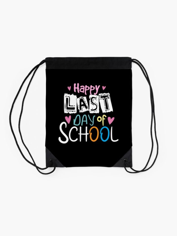 Happy Last Day Of School Teacher Student Graduation Drawstring Bag DSB441 2