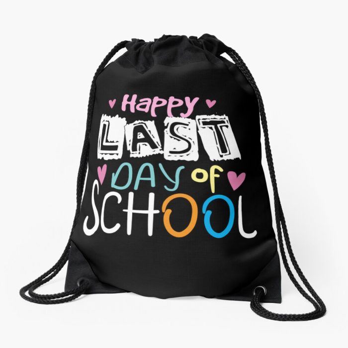 Happy Last Day Of School Teacher Student Graduation Drawstring Bag DSB441