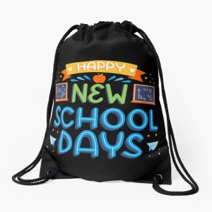 Happy New School Day Drawstring Bag DSB016