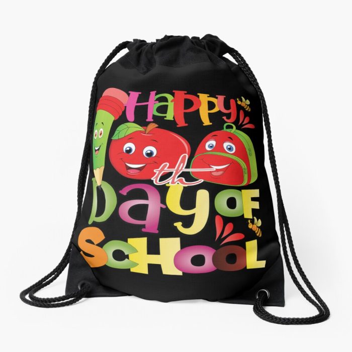 Happy The Days Of School Drawstring Bag DSB1409