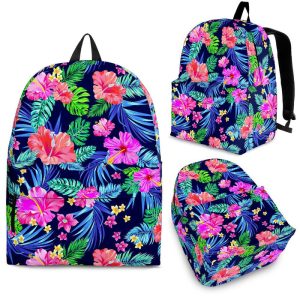 Hawaii Exotic Flowers Pattern Print Back To School Backpack BP742