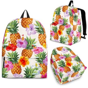 Hawaii Hibiscus Pineapple Pattern Print Back To School Backpack BP740