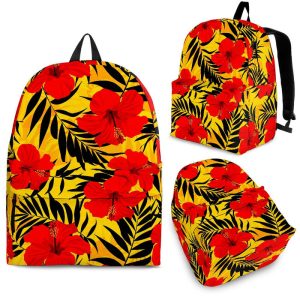 Hawaiian Hibiscus Flowers Pattern Print Back To School Backpack BP735