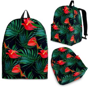 Hawaiian Tropical Flowers Pattern Print Back To School Backpack BP732