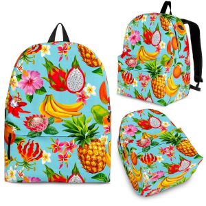 Hawaiian Tropical Fruits Pattern Print Back To School Backpack BP731