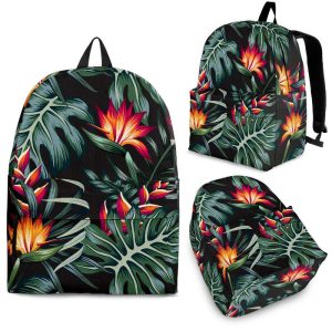 Hawaiian Tropical Plants Pattern Print Back To School Backpack BP729
