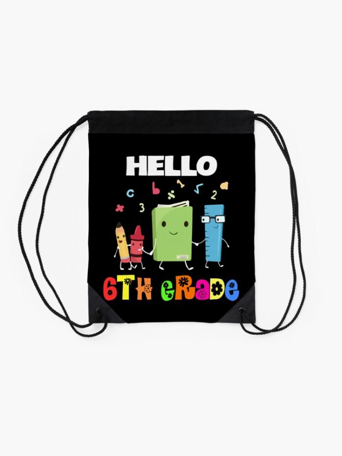 Hello 6Th Grade Drawstring Bag DSB1058 2