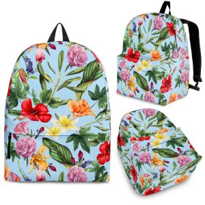 Hibiscus Flower Floral Pattern Print Back To School Backpack BP726