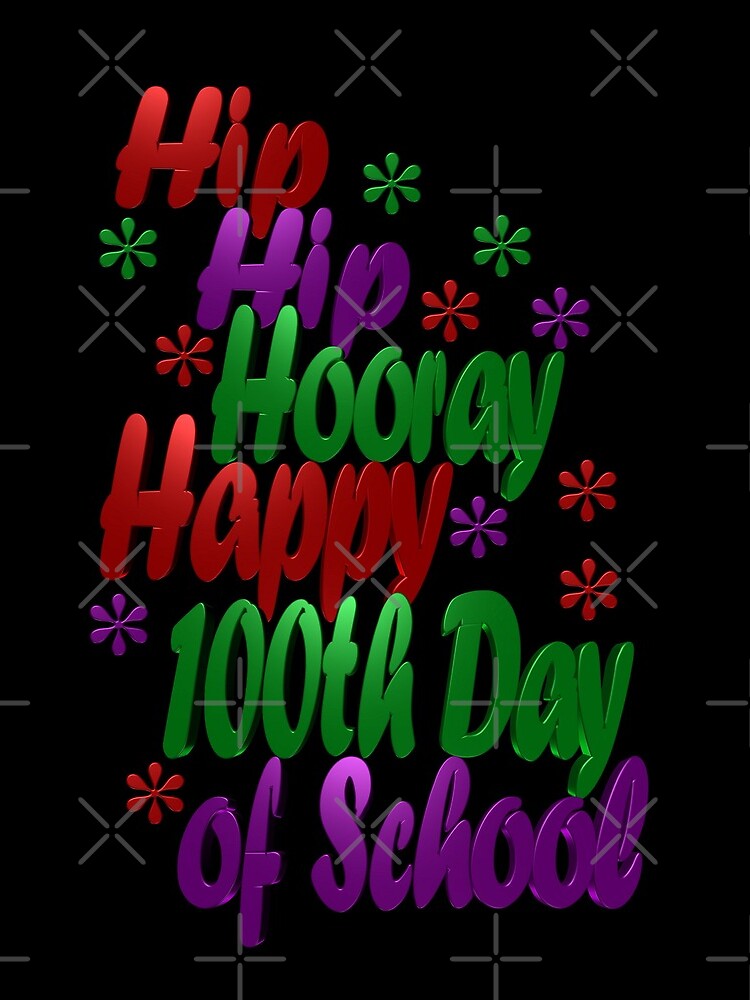 Hip Hip Hooray Happy 100Th Day Drawstring Bag DSB532 1
