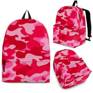 Hot Pink Camouflage Print Back To School Backpack BP374