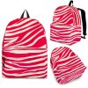 Hot Pink Zebra Pattern Print Back To School Backpack BP719