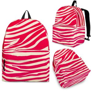 Hot Pink Zebra Pattern Print Back To School Backpack BP719