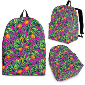 Hot Purple Pineapple Pattern Print Back To School Backpack BP718