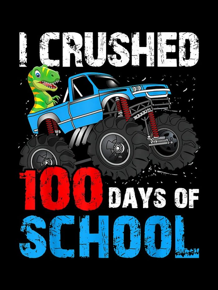 I Crushed 100 Day Of School T Rex Happy Teacher Kids Drawstring Bag DSB1400 1