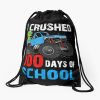 I Crushed 100 Day Of School T Rex Happy Teacher Kids Drawstring Bag DSB1400