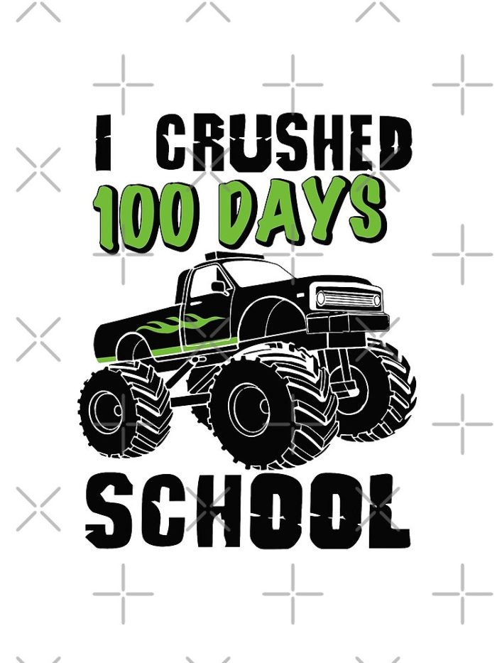 I Crushed 100 Days Of School 100 Days Of School Drawstring Bag DSB1446 1