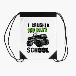 I Crushed 100 Days Of School 100 Days Of School Drawstring Bag DSB1446 2