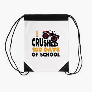 I Crushed 100 Days Of School 100Th Days Kids Boys Monster Truck Drawstring Bag DSB1216 2 I Crushed 100 Days Of School 100Th Days Kids Boys Monster Truck Drawstring Bag DSB1216 2