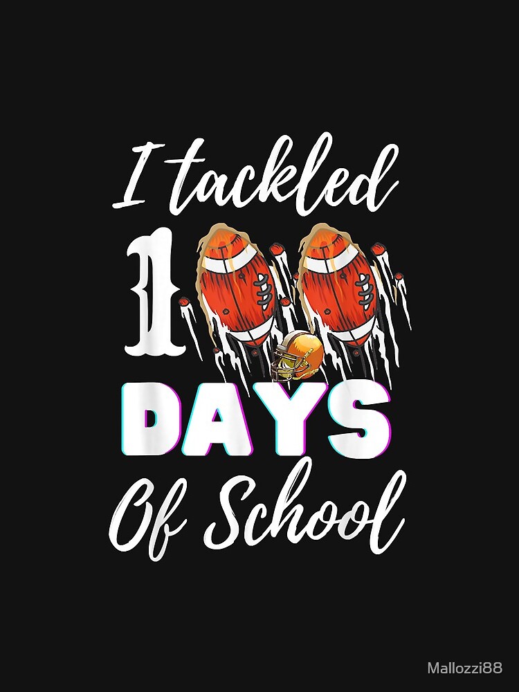 I Tackled 100 Day Of School Football Boy 100Th Day School Drawstring Bag DSB176 1