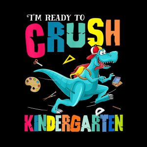 IM Ready To Crush Kindergarten Dinosaur Back To School Drawstring Bag DSB361 1