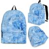 Ice Blue Marble Print Back To School Backpack BP717