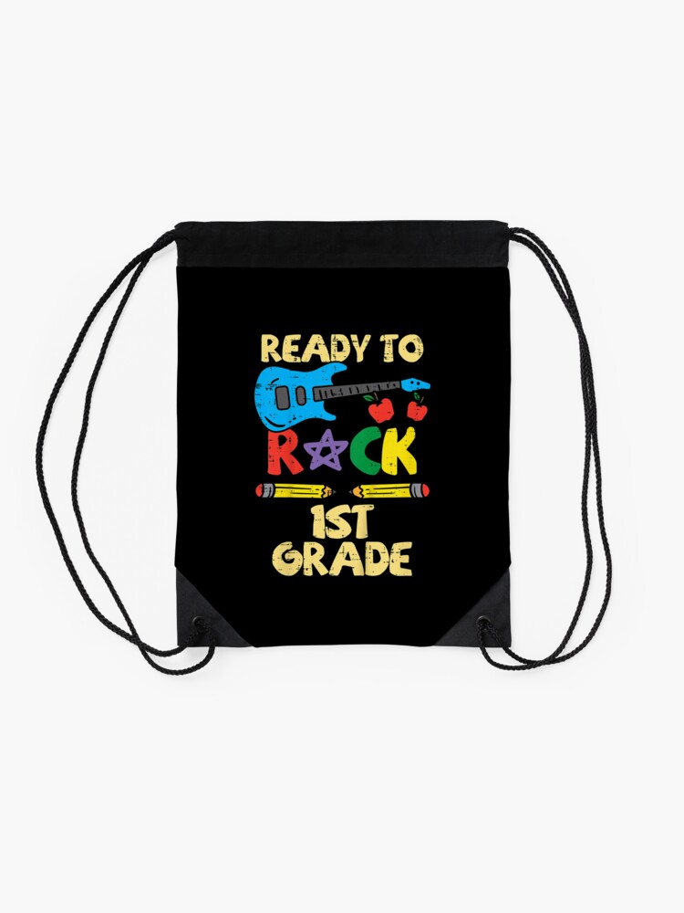 Kids-Ready-To-Rock-1St-Grade-Guitar-First-Day-Of-School-Boys-Drawstring-Bag-DSB517-2 Kids Ready To Rock 1St Grade Guitar First Day Of School Boys Drawstring Bag DSB517 2