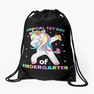 Kindergarten Unicorn First Day Of School Back To Girls Drawstring Bag DSB222