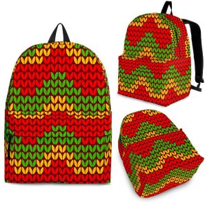 Knitted Reggae Pattern Print Back To School Backpack BP716
