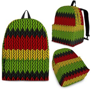 Knitted Style Reggae Pattern Print Back To School Backpack BP715