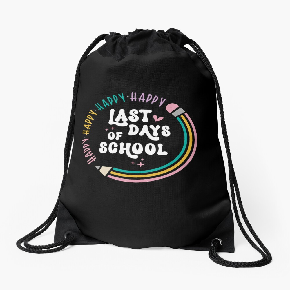 Last Day Of School Hello Summer Happy Last Day Of Drawstring Bag DSB1318