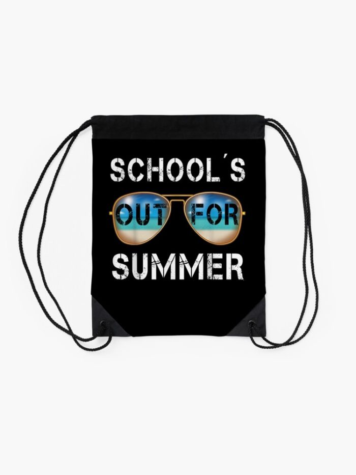 Last Day Of School Schools Out For Summer Teacher Drawstring Bag DSB1449 2