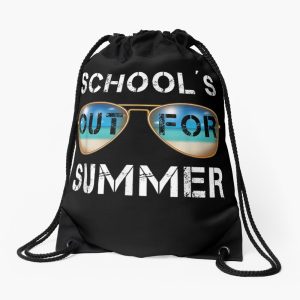 Last Day Of School Schools Out For Summer Teacher Drawstring Bag DSB1449